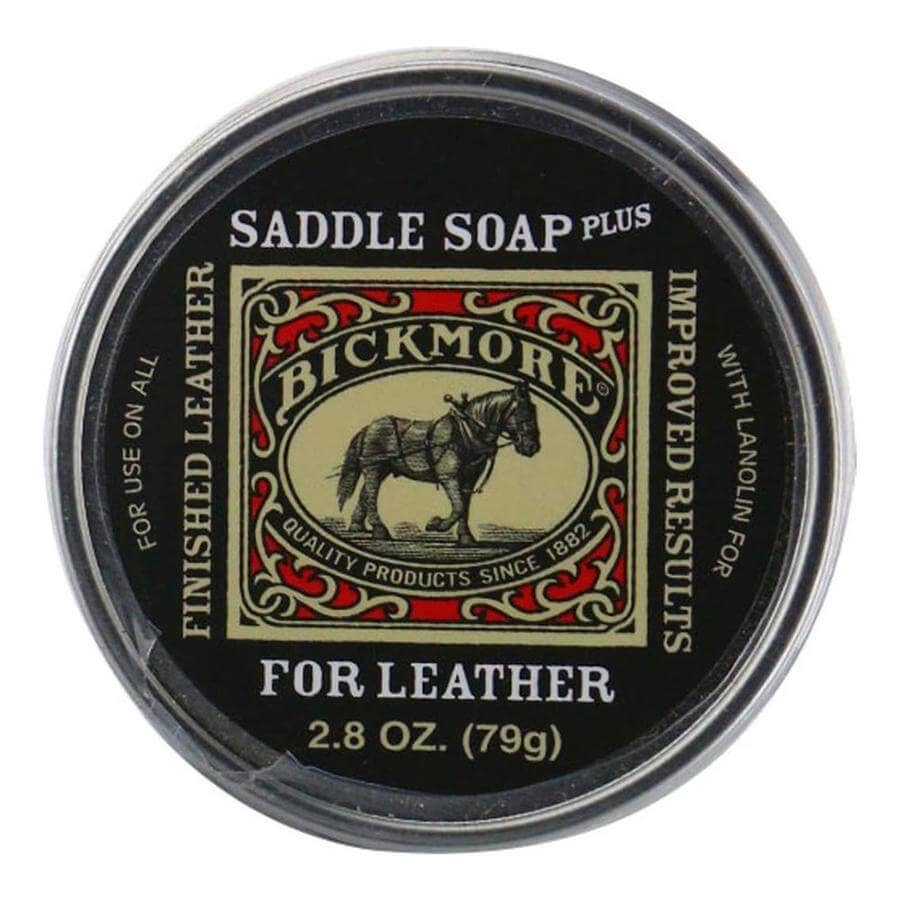 American Hat Makers Saddle Soap Plus container with saddle soap for cleaning and conditioning leather accessories