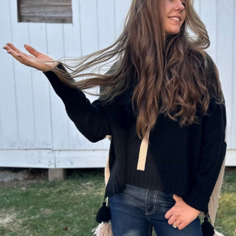 Devon Striped Turtleneck