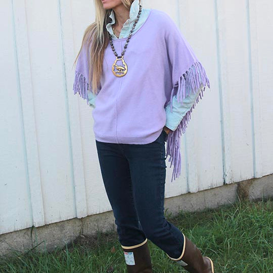 Fringed Cashmere Pop On