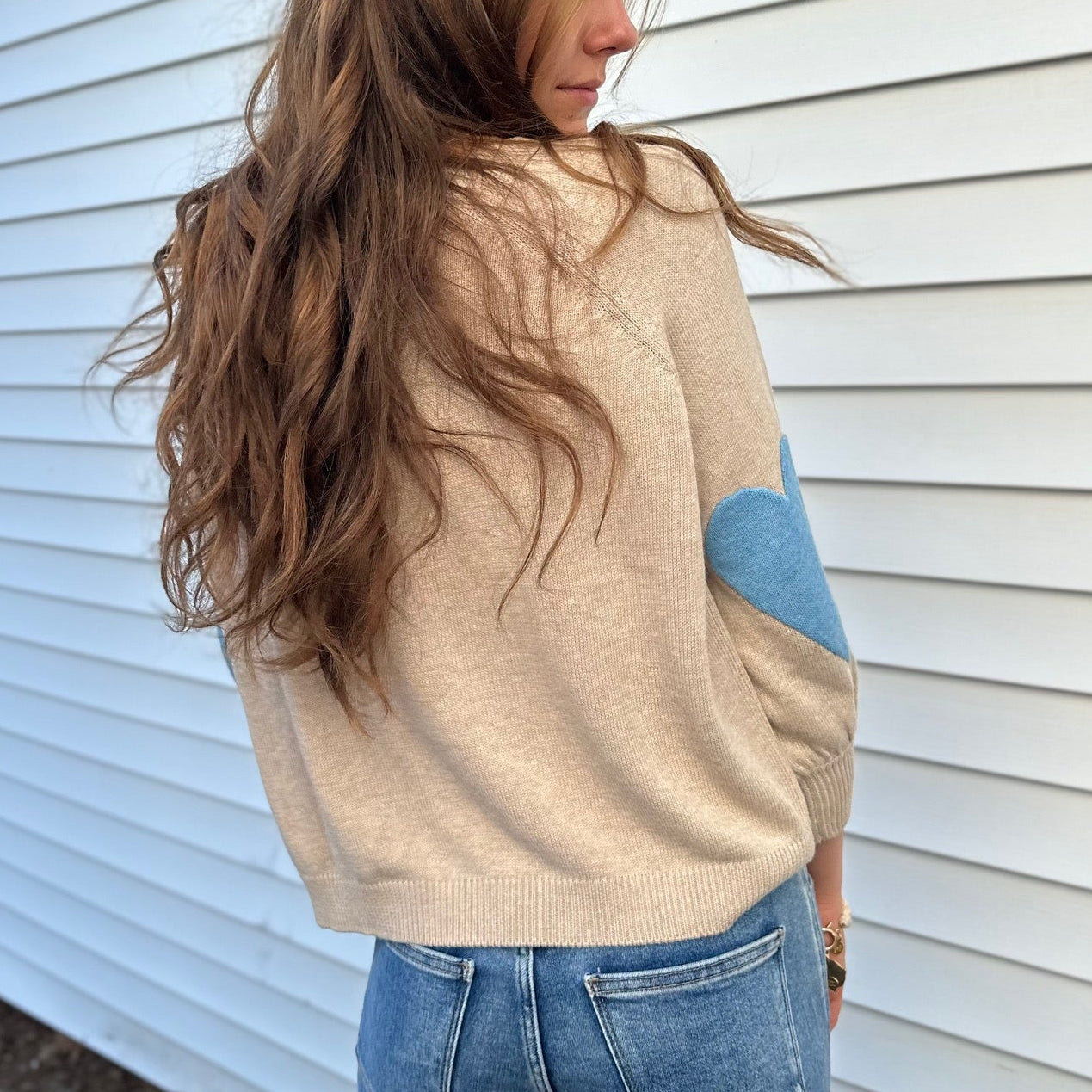 Heart Sleeve Crewneck