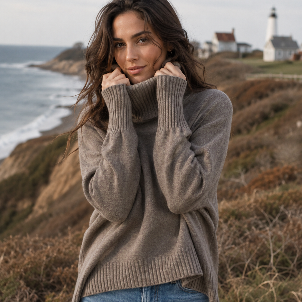 Nova Rolled Turtleneck Sweater