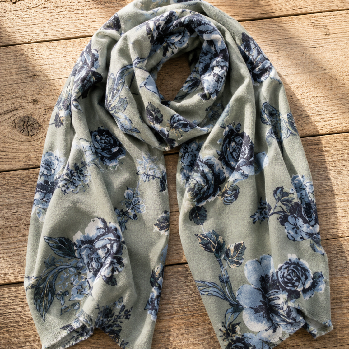 Foulard imprimé floral style peinture