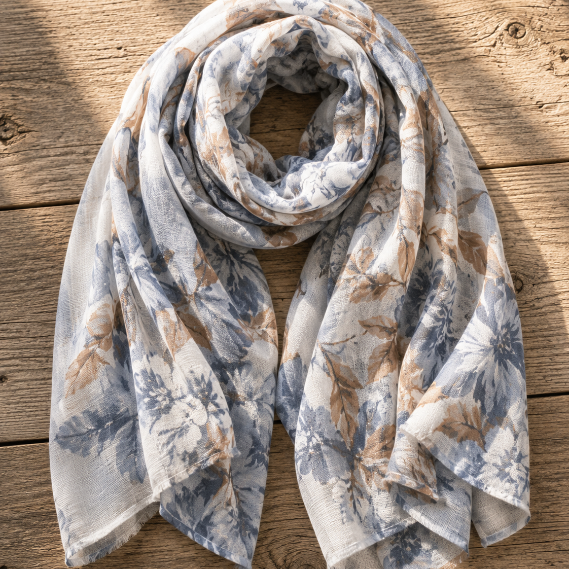 Foulard imprimé floral style peinture
