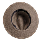Two-tone straw rope hat by American Hat Makers featuring wide brim and stylish accessory design.