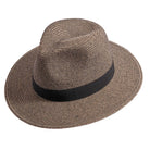 American Hat Makers Dunes Two Tone Rope Straw Hat, wide brim accessory hat with woven straw design and two-tone color scheme.