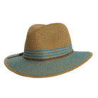 American Hat Makers straw safari sun hat with wide brim and chin strap, perfect for outdoor sun protection and stylish summer wear.