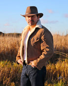Crushable felt field hat by American Hat Makers, lightweight and foldable accessory hat with wide brim and classic style.