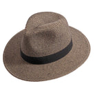 Black crushable safari sun hat with UPF50 straw, American Hat Makers accessory designed for sun protection and style.