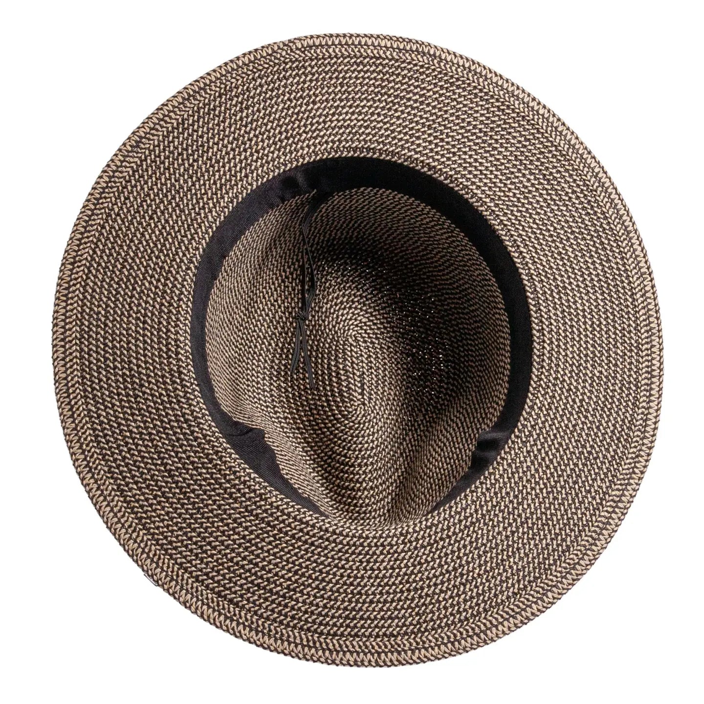 Crushable safari sun hat with UPF50 from American Hat Makers, made of straw, featuring a wide brim and breathable design.