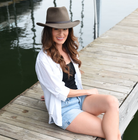 Crushable felt field hat by American Hat Makers with wide brim and classic design, perfect for outdoor wear and stylish accessories.