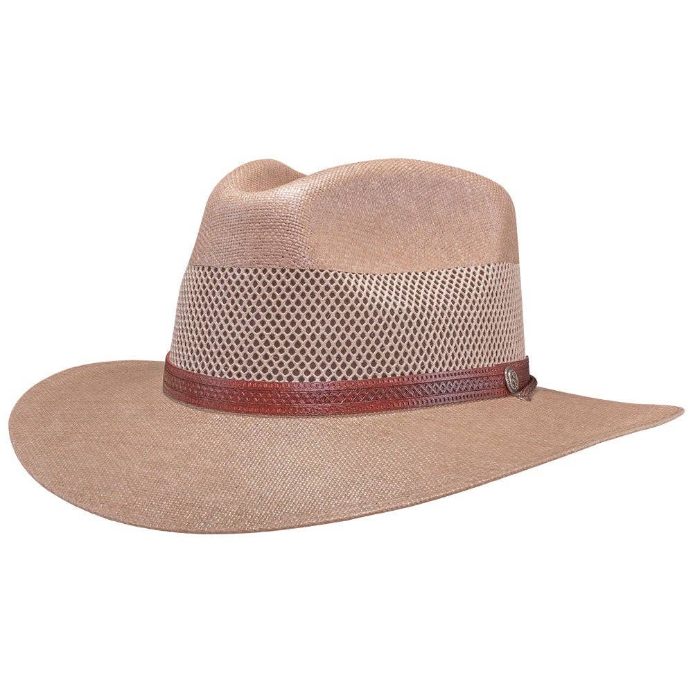 Vented Crisp Straw Sun Hat - Men's