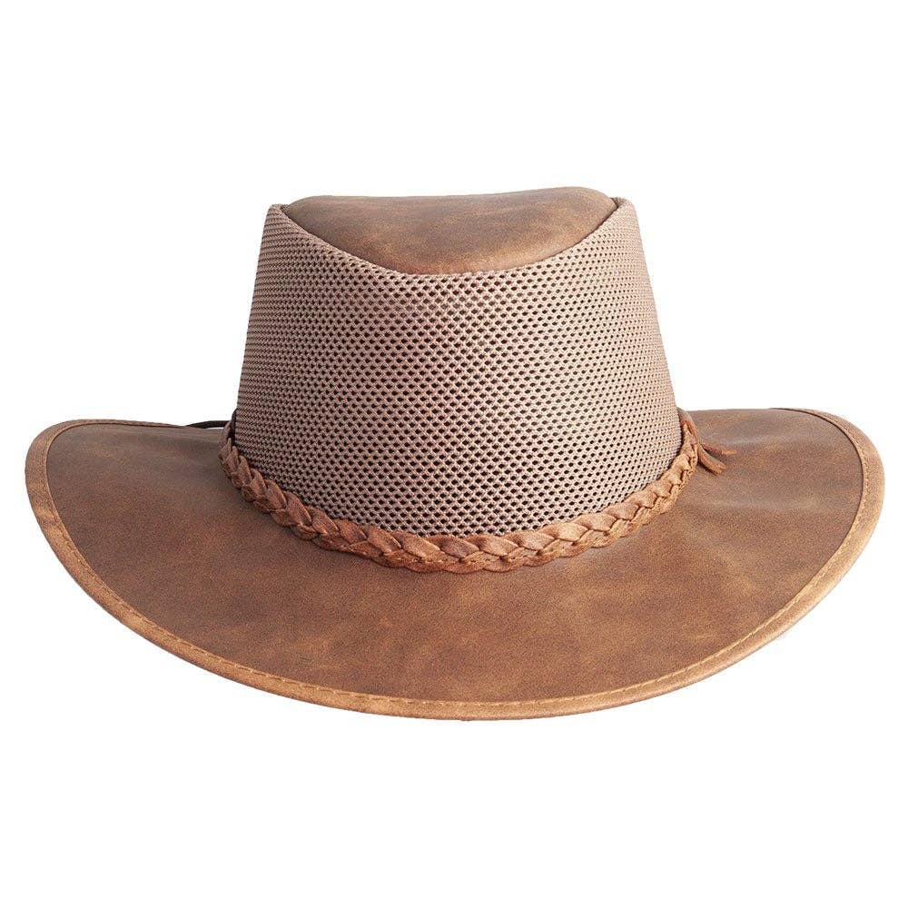ISLEFIELD Crusher Breeze Outback Hat, lightweight wide-brim hat with ventilation, ideal for sun protection and outdoor activities.